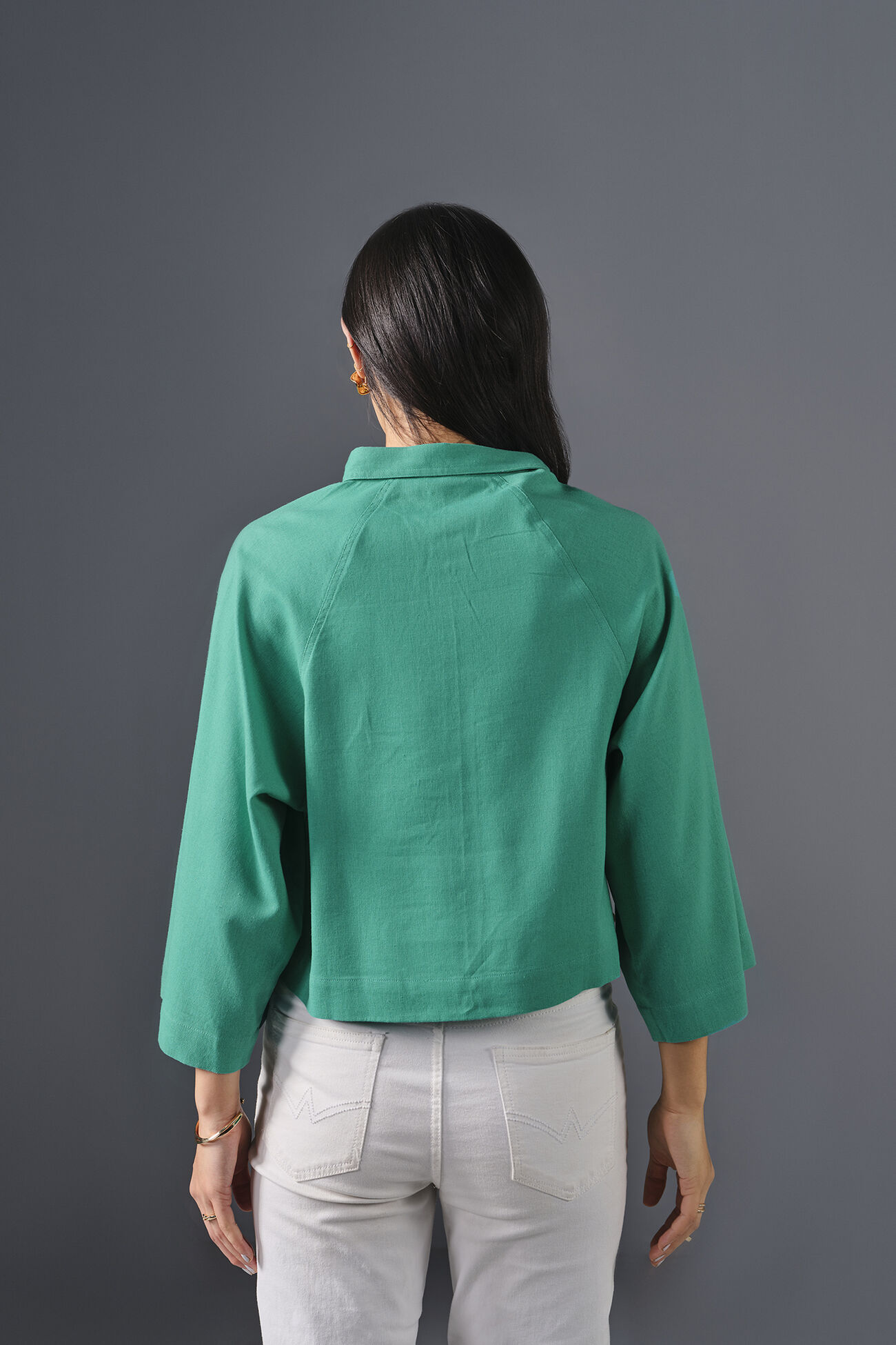 Sway Viscose Shirt, Turquoise, image 3